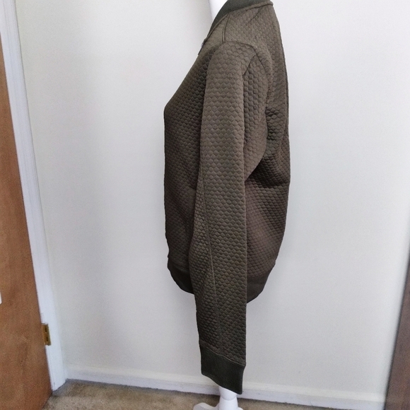 G by Guess Army Green Quilted Textured Zip Up Jacket - Picture 5 of 11